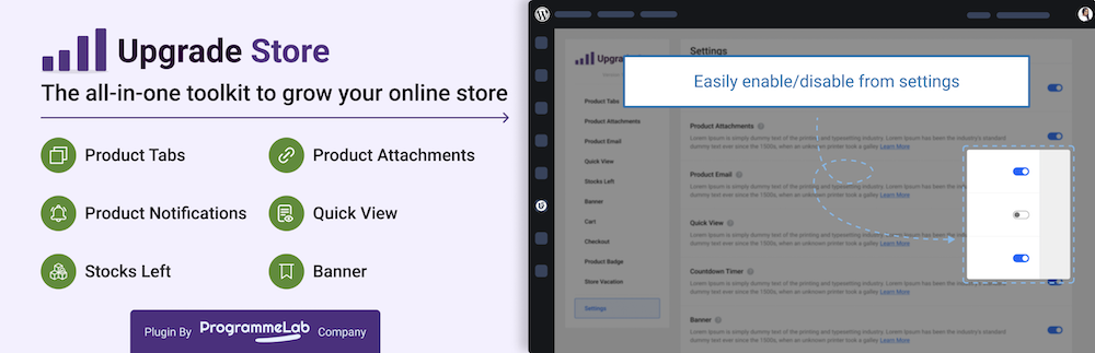 WooCommerce Extension - Upgrade Store