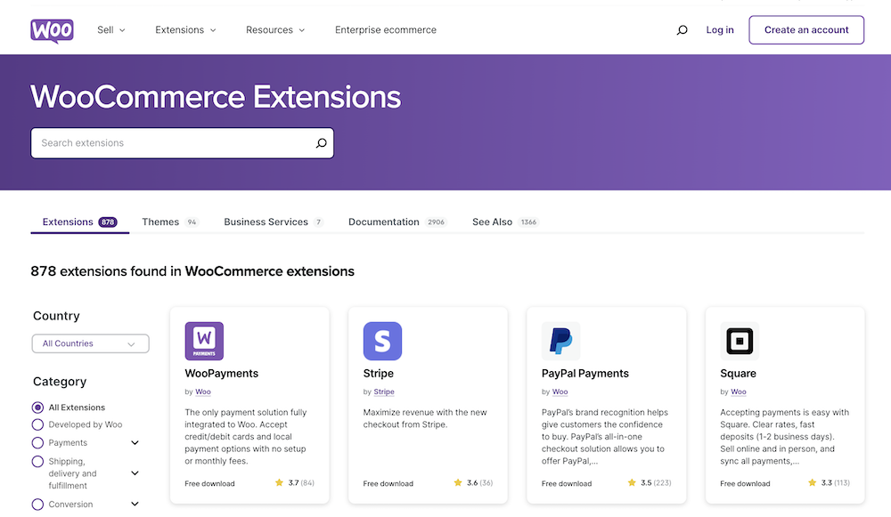 WooCommerce extensions