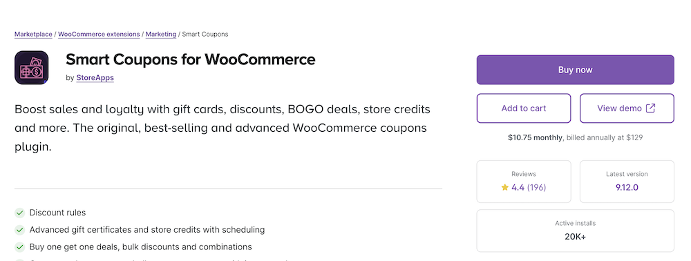 Smart Coupons for WooCommerce