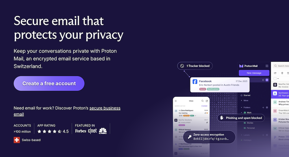 ProtonMail - best email hosting